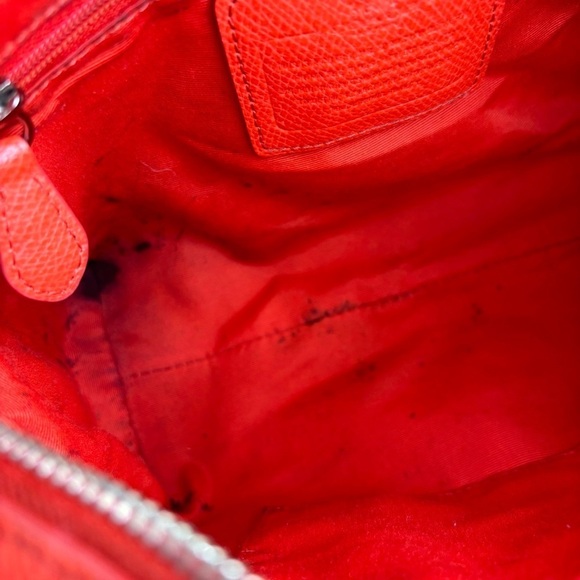 COACH ORANGE LEATHER SATCHEL BAG - Picture 11 of 14